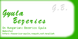 gyula bezerics business card